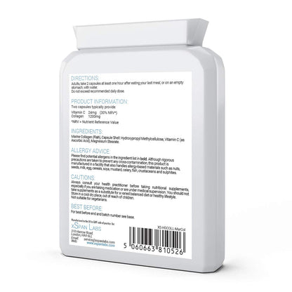 Marine Collagen 600mg 60 Capsules - Highly Bioavailable Naticol® Type 1 Xspan LabsUS supplements
