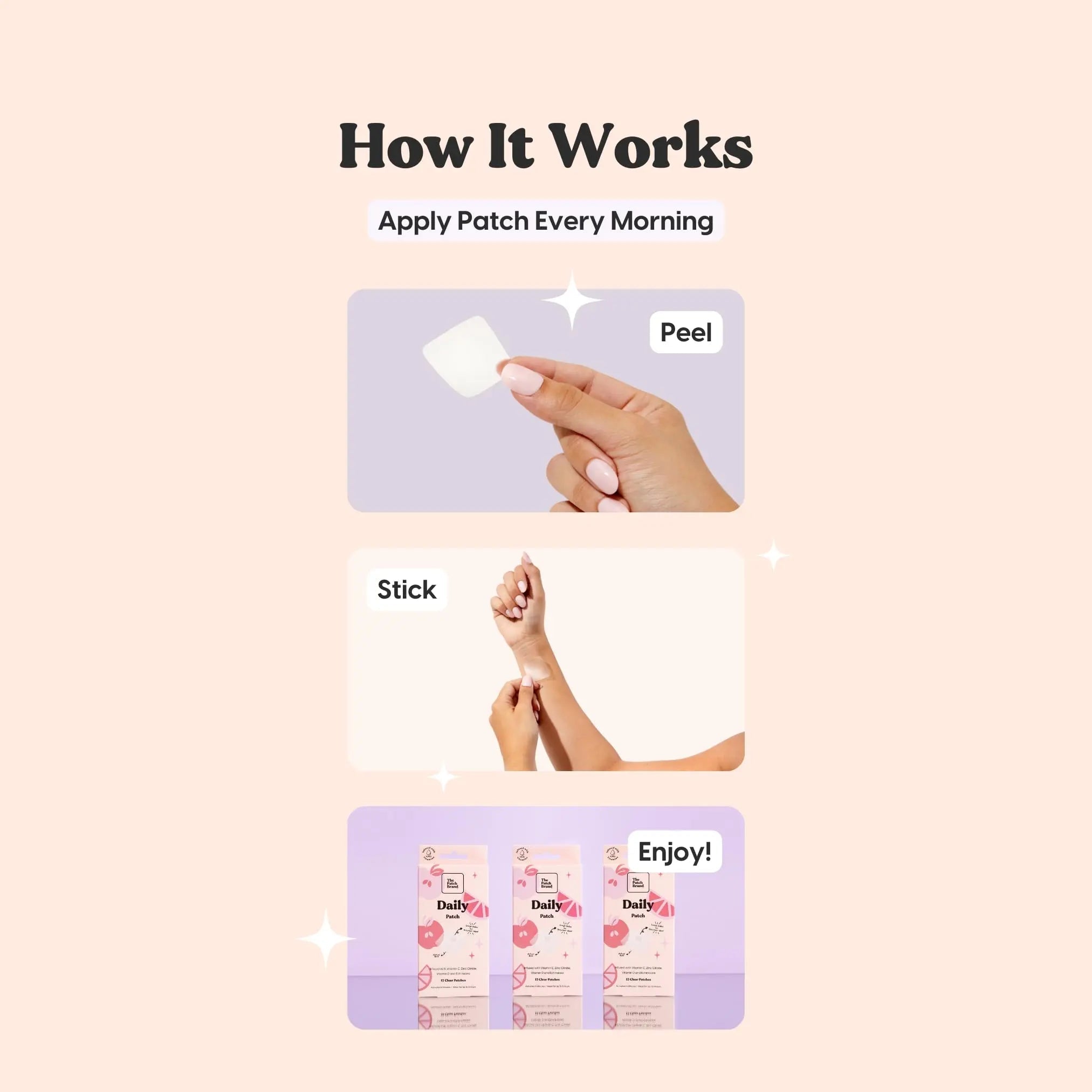 The Patch Brand Daily Support Patches | Natural Wellness Infused with Vitamin C, Zinc Citrate, Vitamin D, Ginko Biloba and Echinacea The Patch BrandAu supplements