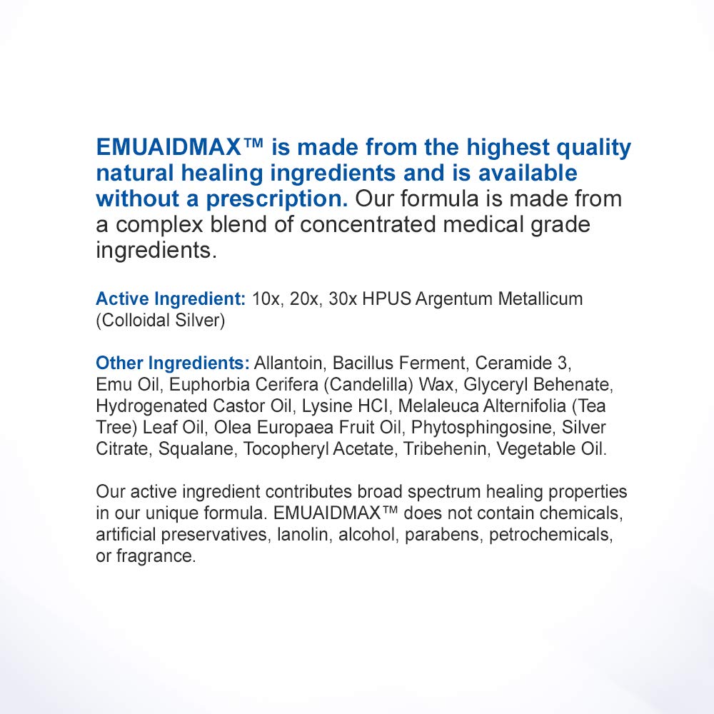 emuaid EMUAIDMAX Ointment 2oz - Eczema Cream. Maximum Strength Treatment emuaidUS supplements