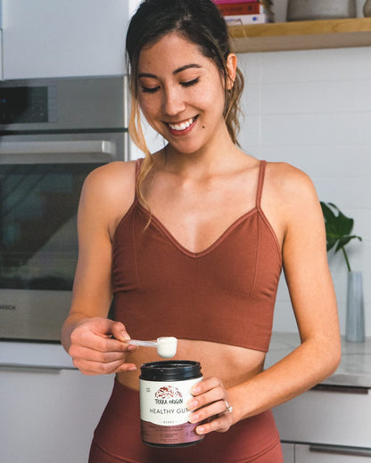 TERRA ORIGIN Healthy Gut Powder (Berry Flavor) |30-Servings with L-Glutamine, Zinc, Glucosamine, Slippery Elm Bark, Marshmallow Root and More! TERRA ORIGINUS supplements