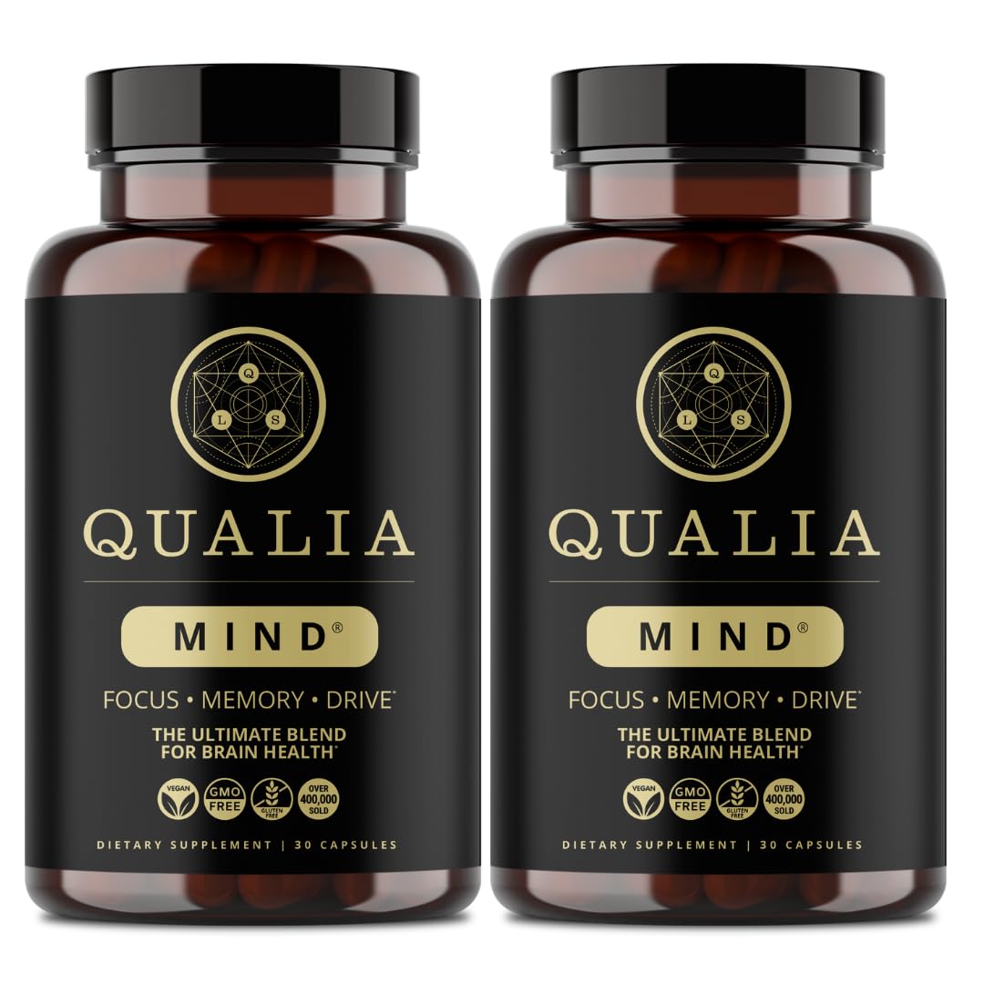 Qualia Mind — Beat Brain Fog | Doctor-Formulated Premium Brain Nourishment | Fuel Focus, Drive & Energy | 32 Ingredients Including Lion’s Mane, Cognizin™️, Ginkgo & More| 2 Week Supply* QUALIA LIFE SCIENCESAu supplements