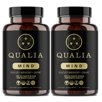 Qualia Mind — Beat Brain Fog | Doctor-Formulated Premium Brain Nourishment | Fuel Focus, Drive & Energy | 32 Ingredients Including Lion’s Mane, Cognizin™️, Ginkgo & More| 2 Week Supply* QUALIA LIFE SCIENCESAu supplements