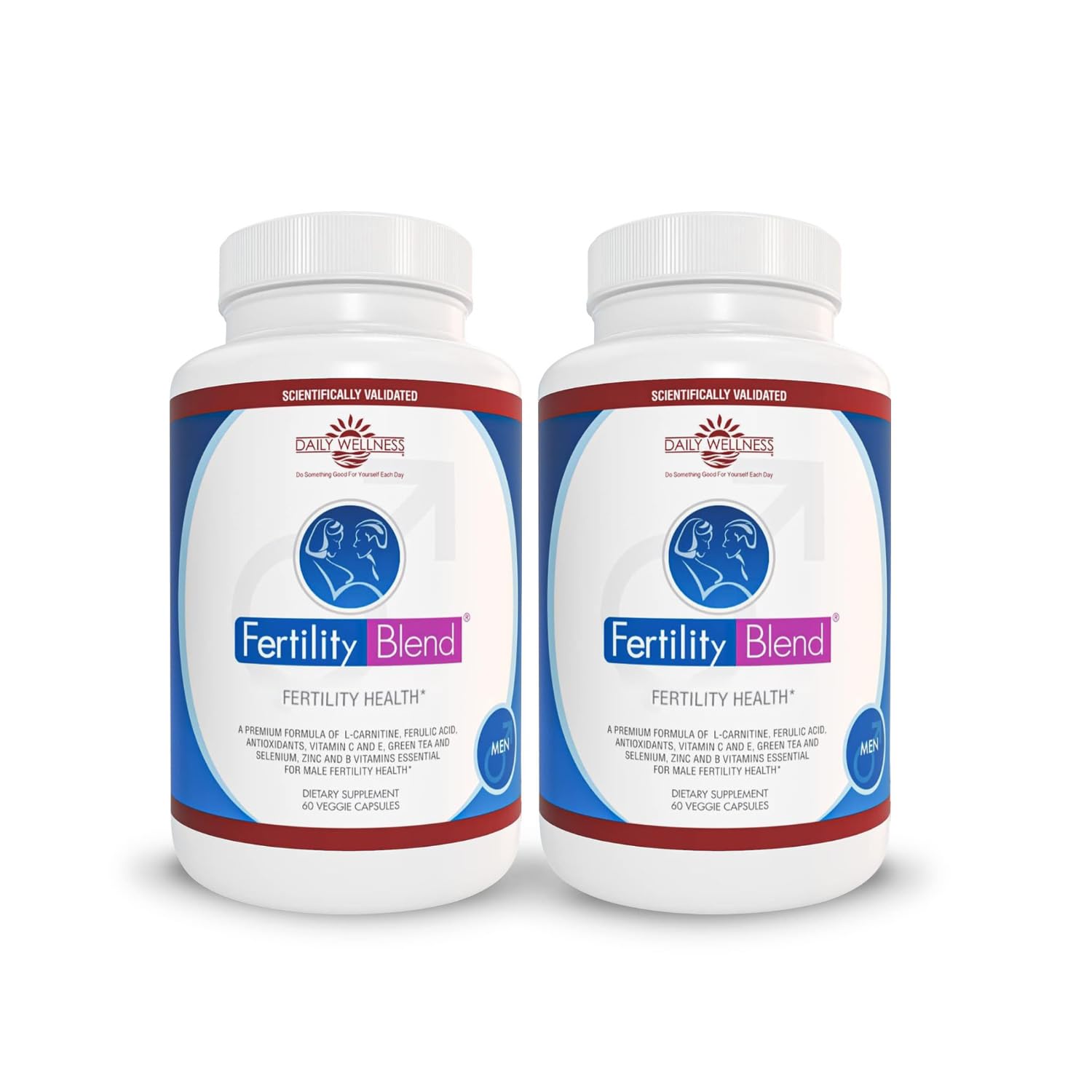 Fertility Blend Daily Wellness for Men - Male Fertility Supplements, Vitamin Blend Pills - Male Count Pre-Conception for Him - Fertility Supplements for Men - 60 Capsules, 2 Pack Fertility BlendAu supplements