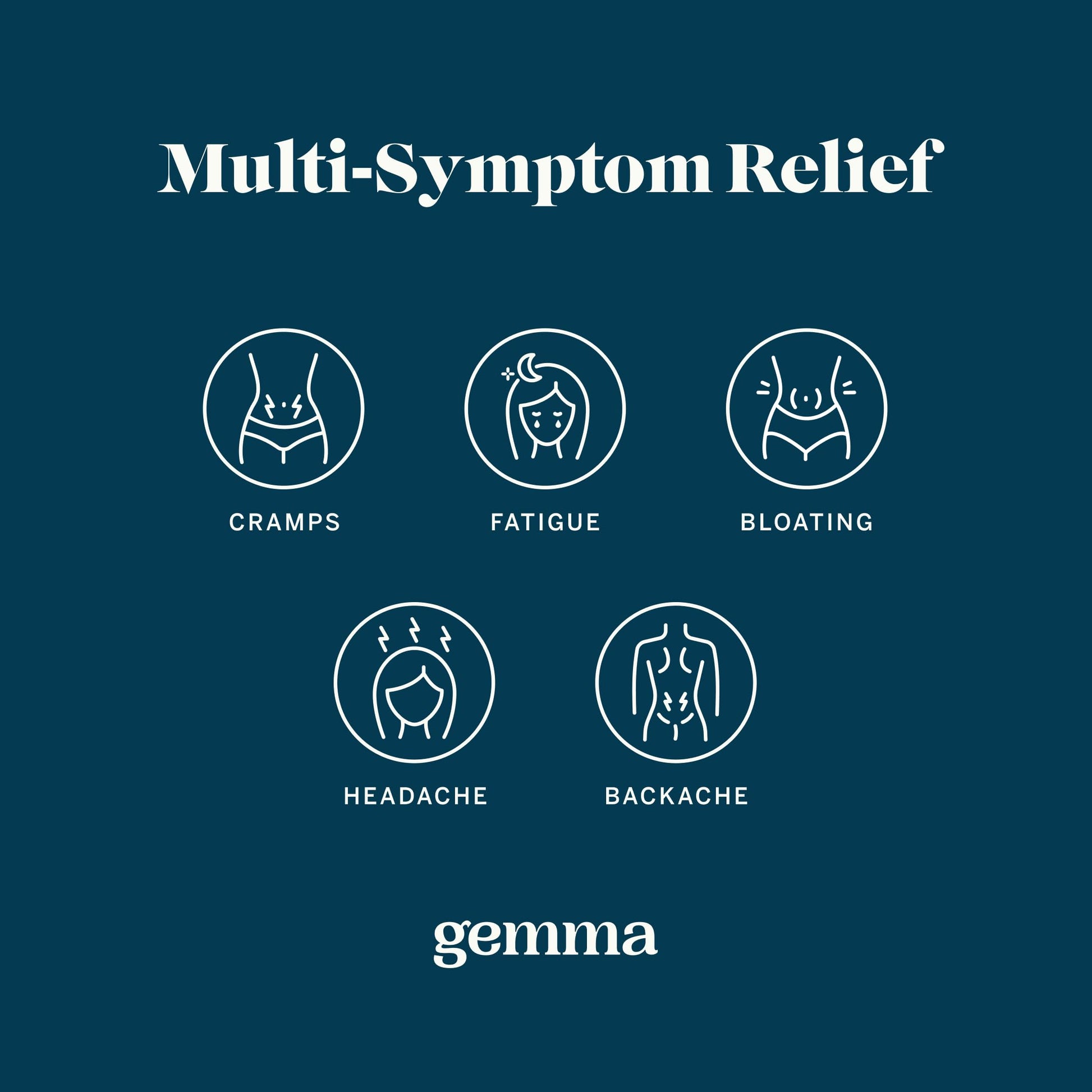 Gemma Cut The Cramp - Fast Menstrual Cramp & Period Pain Relief - Multi-Symptom Formula Treats Menstrual Cramps, Fatigue, Bloating, Headache in 15 Minutes GemmaAu supplements