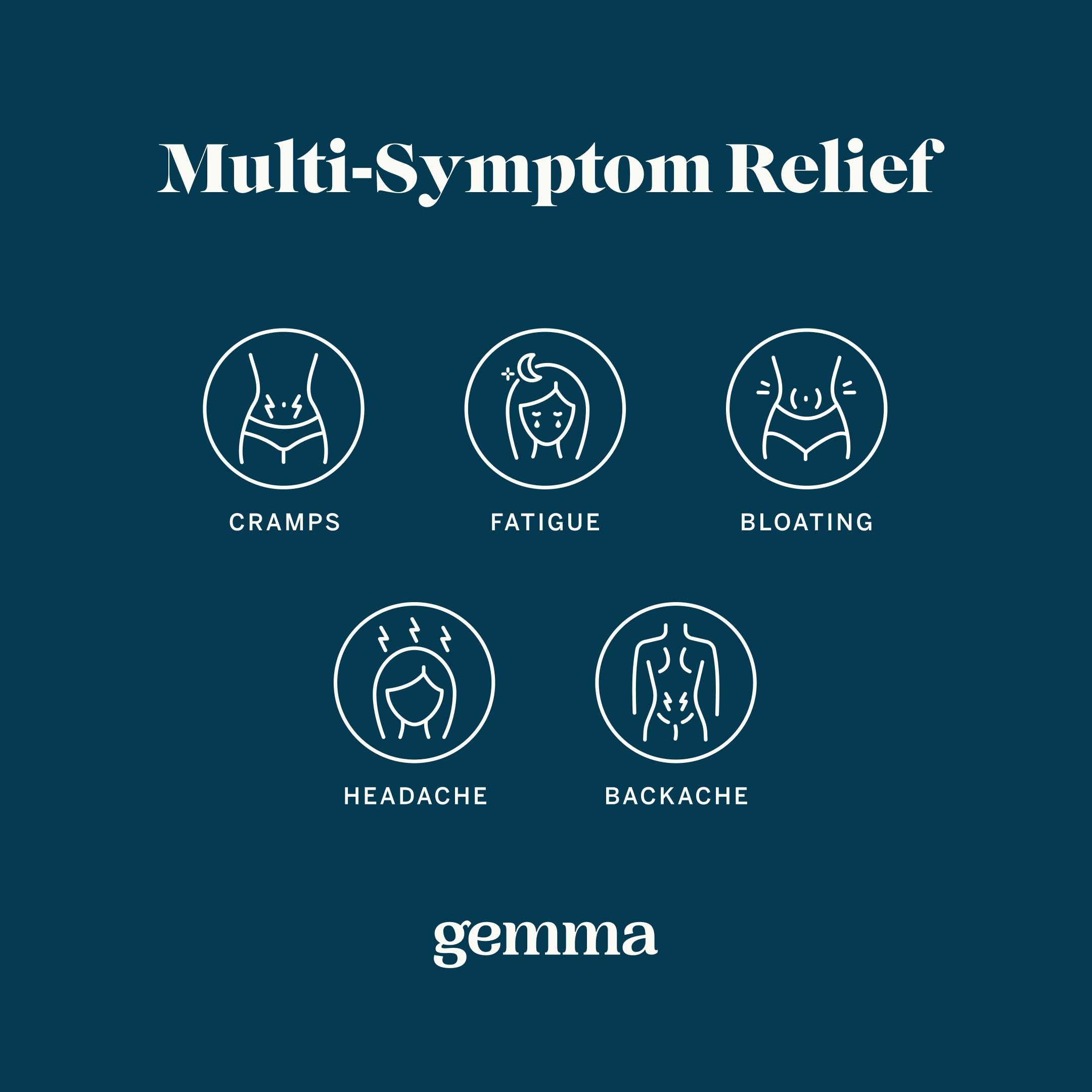 Gemma Cut The Cramp - Fast Menstrual Cramp & Period Pain Relief - Multi-Symptom Formula Treats Menstrual Cramps, Fatigue, Bloating, Headache in 15 Minutes GemmaAu supplements