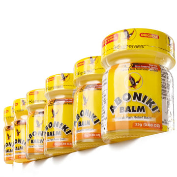 Aboniki Balm (6 Plastic Jars) – Powerful Topical Pain Relief Balm for Sore Muscles and Joints | Anti Inflammatory Analgesic Rub with Cooling Menthol for Back, Knee, Neck, Shoulder, Wrist & Body Ache AbonikiAu supplements