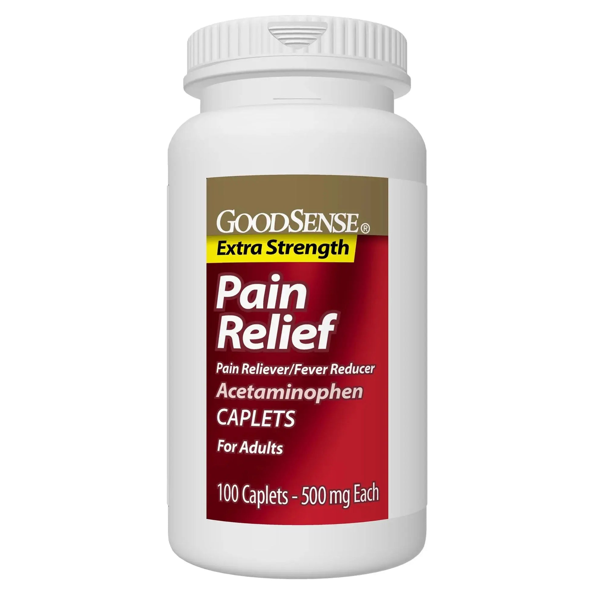 GoodSense Extra Strength Pain Relief - Acetaminophen Caplets 500 mg - Headache, Muscle Ache, Arthritis Relief, 100 Count GoodSenseAu supplements