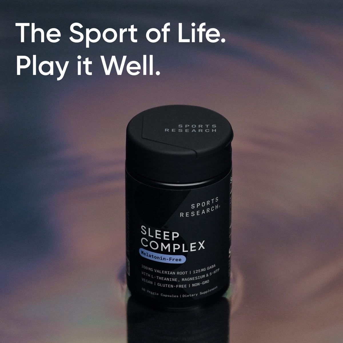 Sports Research® Sleep Complex- Melatonin-Free Vegan Capsules - with Valerian Root, GABA, L-Theanine, Magnesium & 5-HTP - 30 Servings Sports ResearchAu supplements