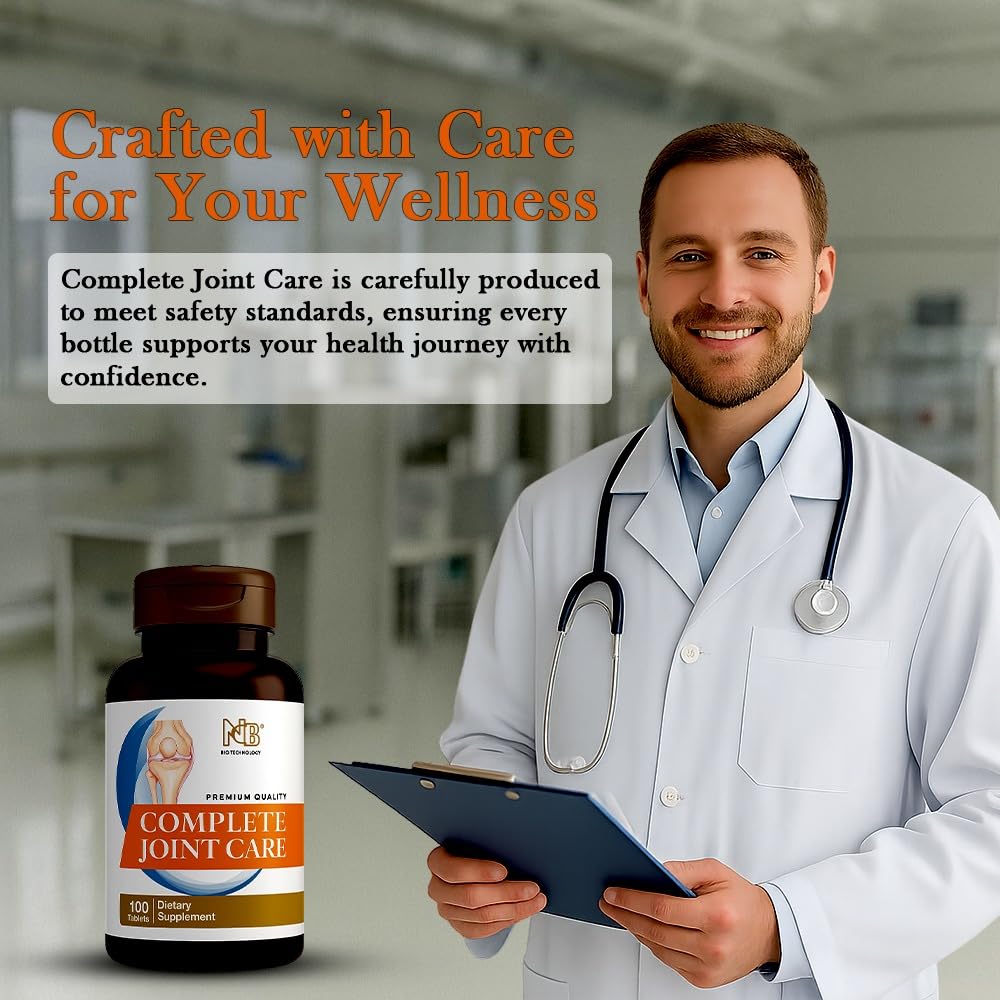 Glucosamine Chondroitin MSM Complete Joint Care Supplement | Glucosamine HCl, Chondroitin, MSM, Boswellia & Ginger | Supports Joint Mobility & Flexibility | 100 Tablets NCB NCB TECHNOLOGYAu supplements