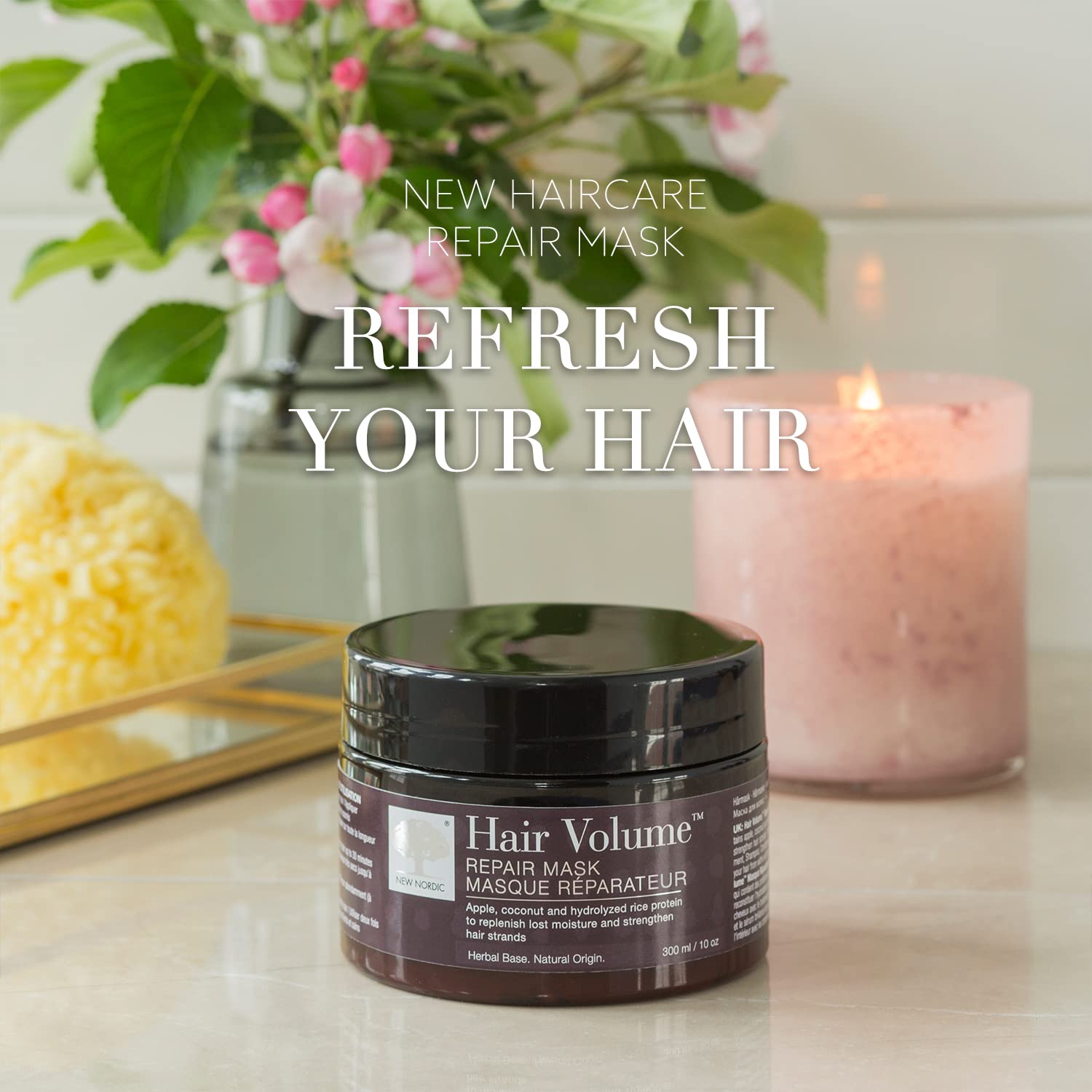 NEW NORDIC Hair Volume Repair Mask for Dry Damaged Hair & Natural Growth, Rebuild Moisture Balance, Volumize & Strengthen, 10 oz NEW NORDICAu supplements