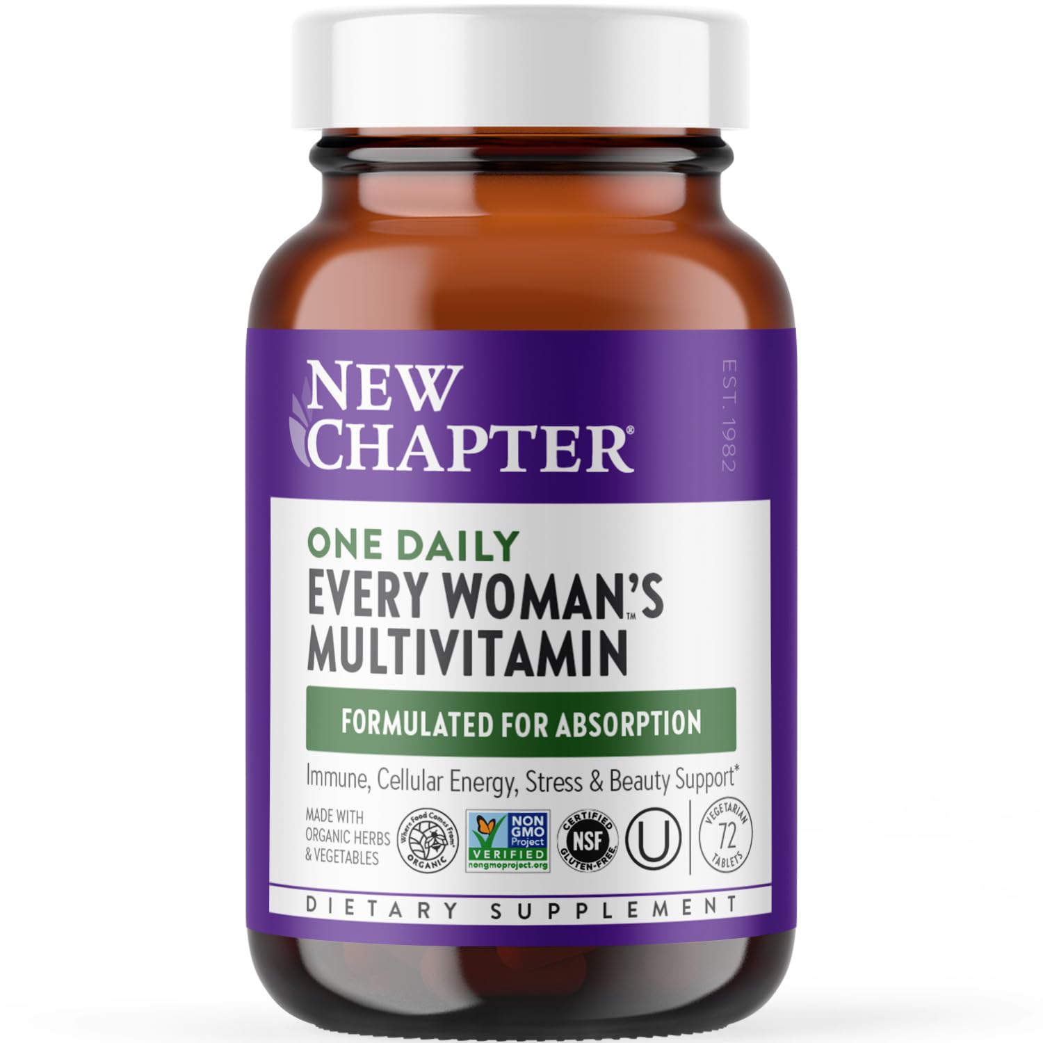 New Chapter Women’s Multivitamin, Iron, B6, B12, Biotin for Hair Growth, D3, Vit C, Zinc for Immune & Stress Support, Gentle on an Empty Stomach, One Daily, Non-GMO, Gluten-Free, 18+, 72 Tablets New ChapterAu supplements