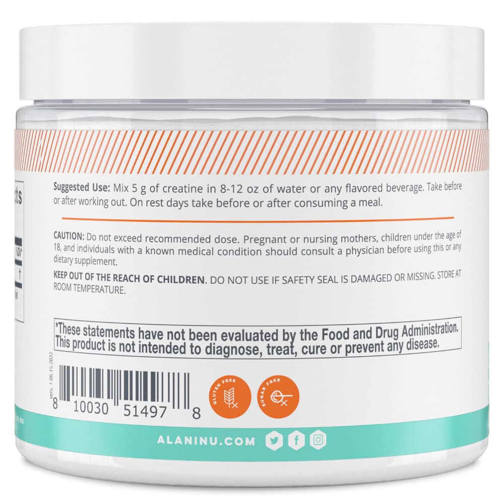 Alani Nu Creatine Monohydrate Powder and Pre Workout Breezeberry Powder Bundle Alani NuAu supplements