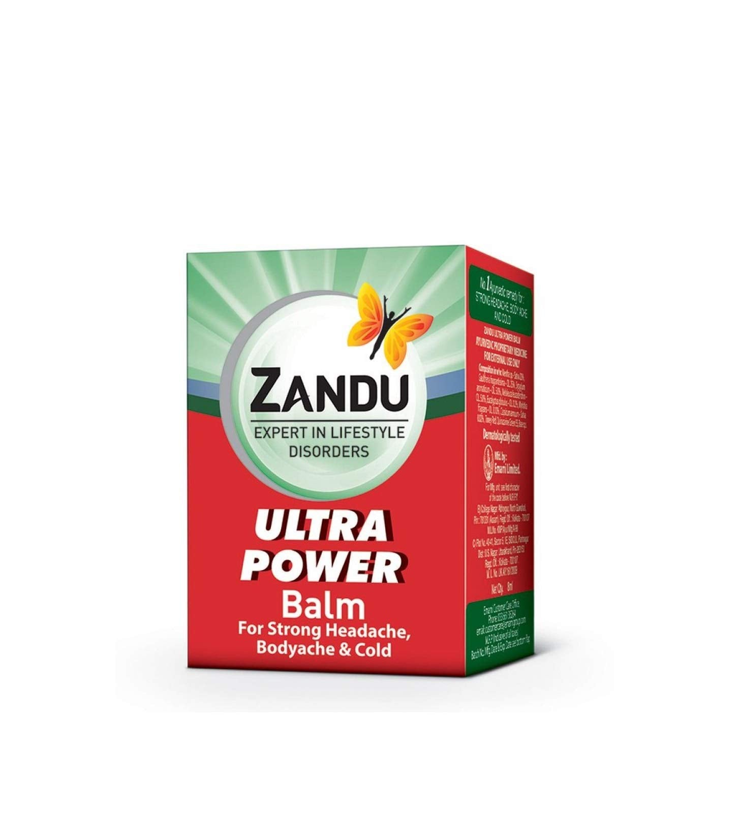 4 x Zandu Balm Ultra Power Balm Multipurpose Solution for Strong Headache Body Ache and Cold 8ml ZanduAu supplements