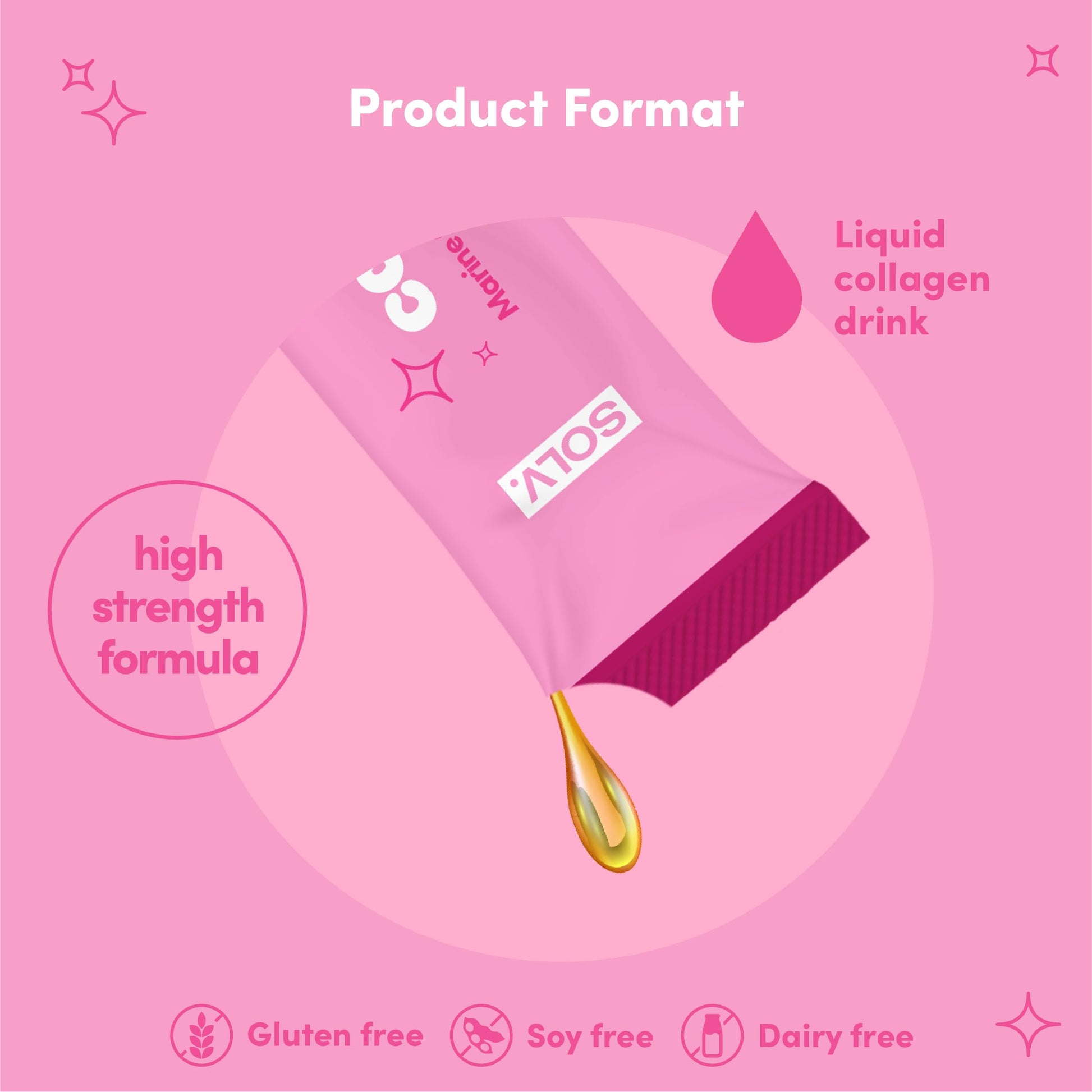 Solv Liquid 8000mg Marine Collagen Peptide Beauty Supplement Gel 14x15ml Sachets High Strength Great Tasting VIT C Biotin SOLVAu supplements