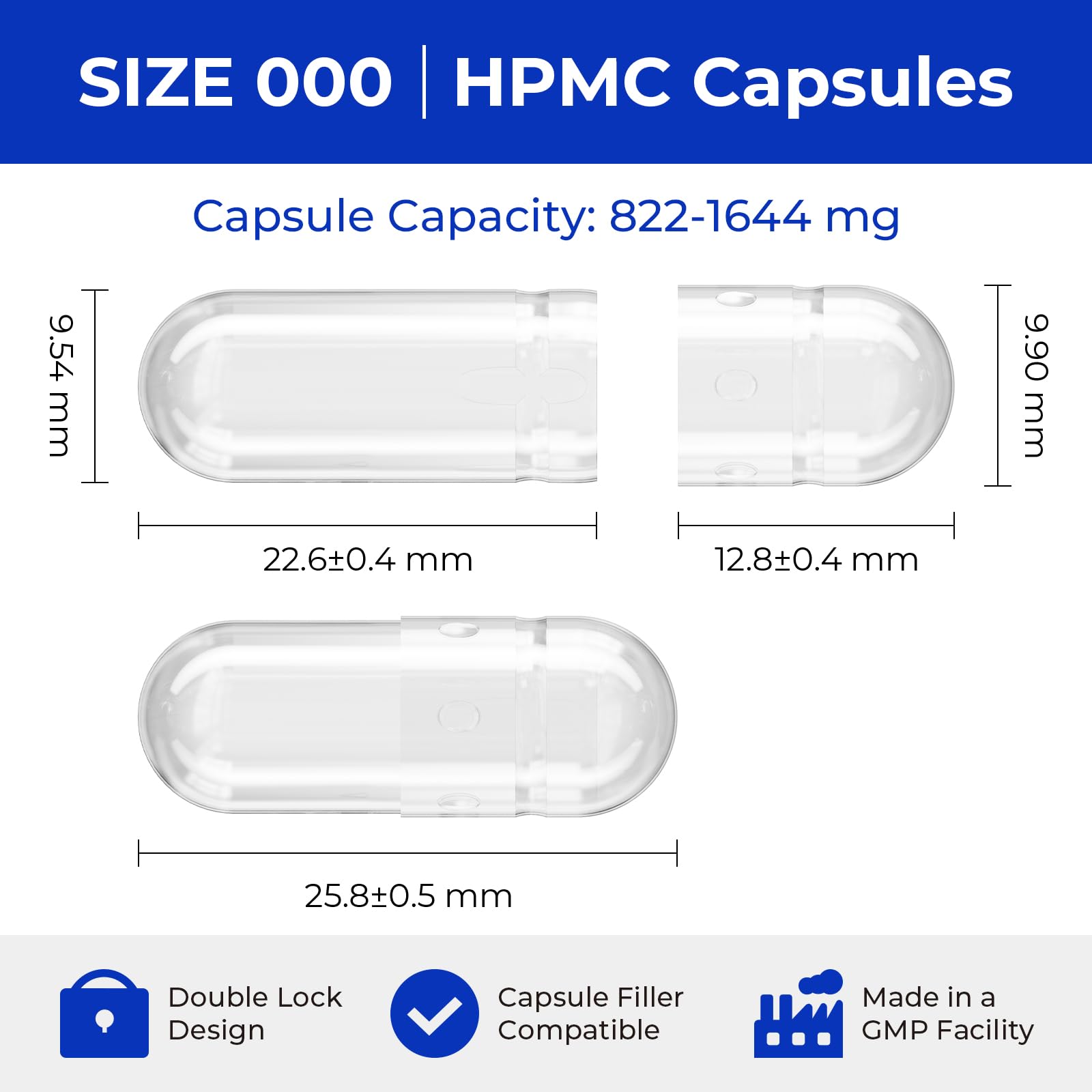 ATLEMISME Empty Vegan Capsules Size 000-1000 Count Vegetable Capsules for DIY Filling with 2 Micro Lab Spoons ATLEMISMEAu supplements