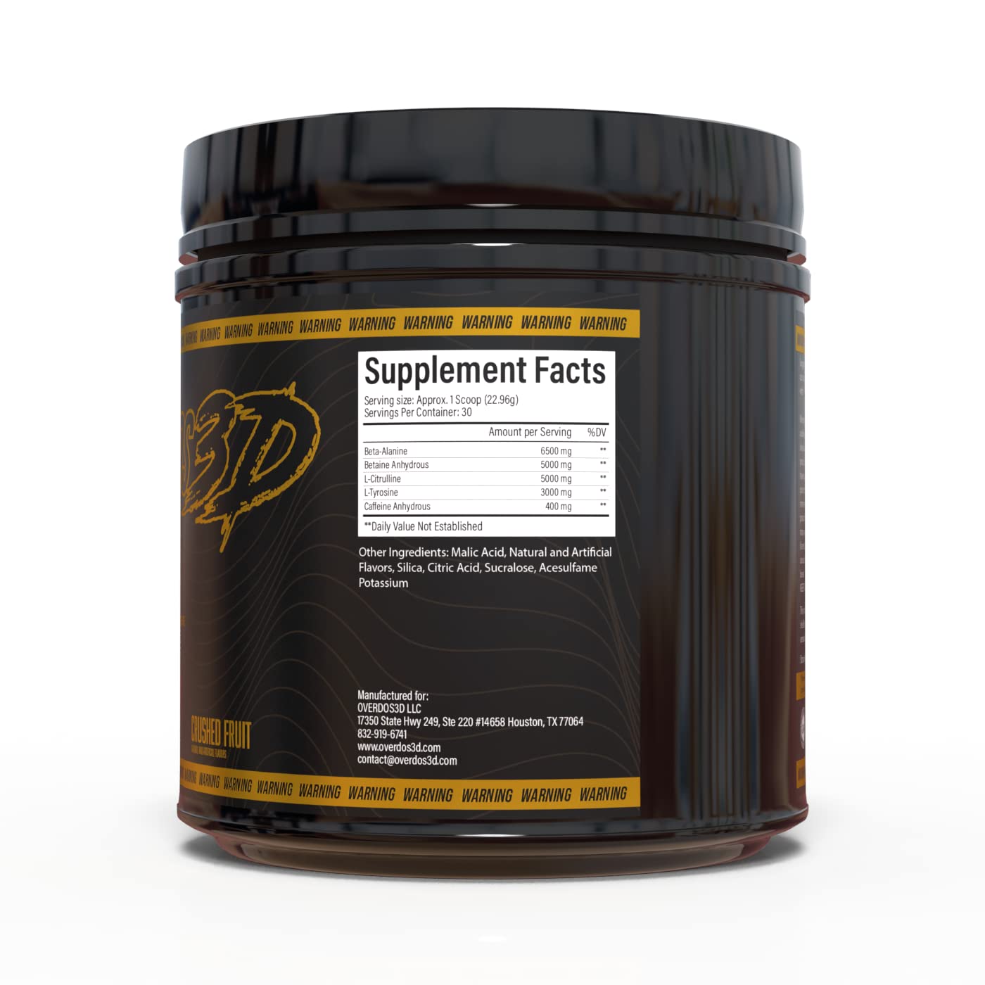 OVERDOS3D Pre-Workout Powder | Ultra-High Dosage | for Advanced Users ONLY Heath SecretAu supplements