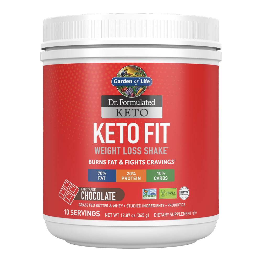 Garden of Life Dr. Formulated Keto Fit Weight Loss Shake - Chocolate Powder, 10 Servings Garden of LifeUS supplements