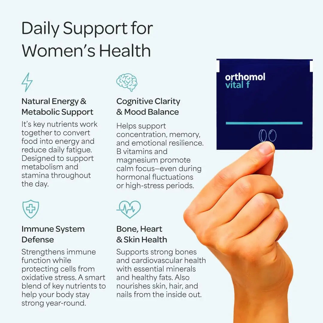 Orthomol Vital F Powder & Tablet Packet, Women's Multivitamin, 30-Day Supply, Vitamins A, B, C, D, E, K, Calcium, Iodine, Omega-3… OrthomolAu supplements