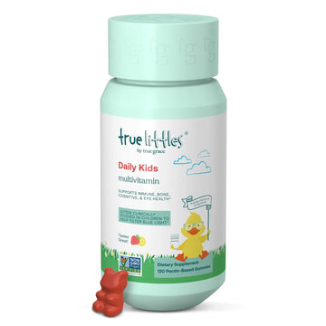 True Grace True Littles Daily Kids Multi - 120 Pectin Gummies - Immune, Cognitive, Bone & Eye Support - Clinically Studied Lutemax Kids Lutein True GraceAu supplements