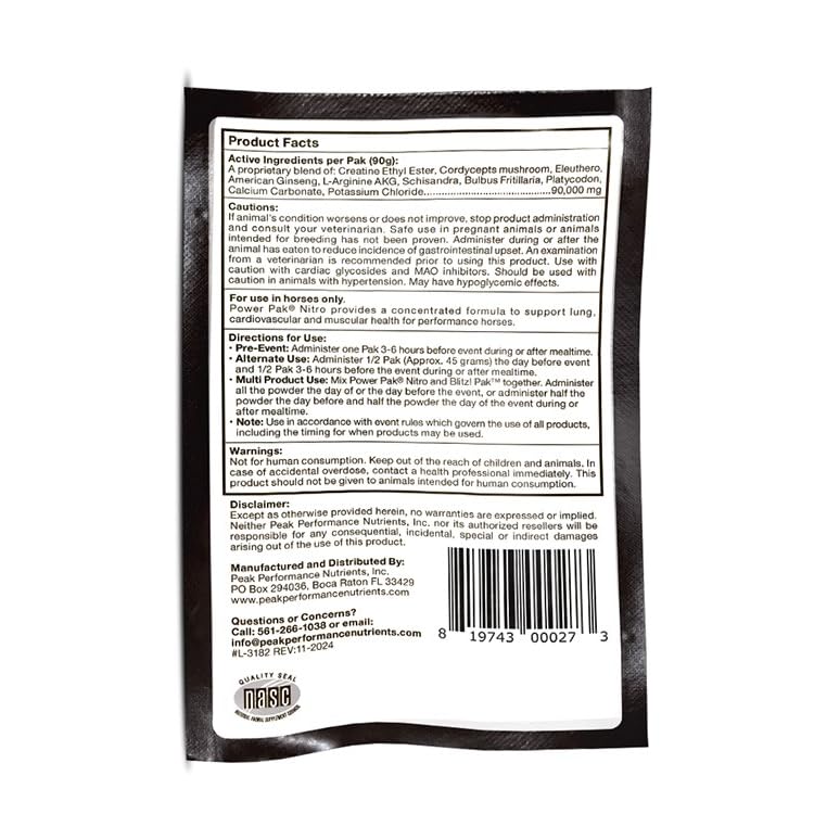 Peak Performance Nutrients Power Pak Nitro 90 Grams 1 Event Peak Performance NutrientsAu supplements