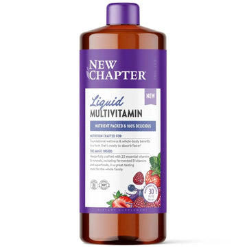 New Chapter Liquid Multivitamin + Mineral Supplement for Whole-Body Benefits, 100% Delicious Multivitamin for Adults New ChapterAu supplements