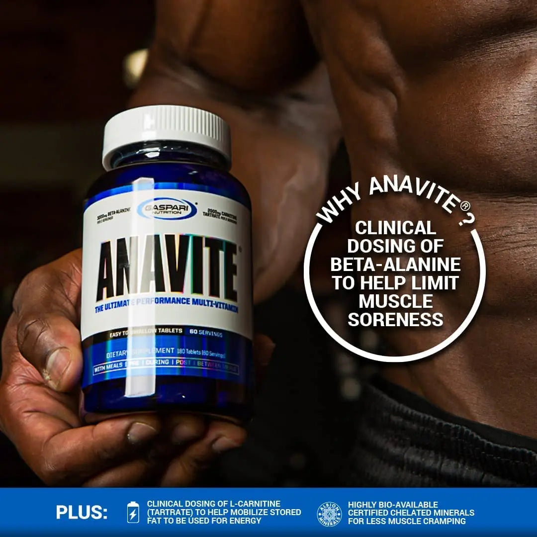 Gaspari Nutrition Anavite, Full Spectrum Multi-Vitamin Packs, Anavite Multivitamins, CLA, Omega 3s, Proven Gut, and Proven Liver Detox Gaspari NutritionAu supplements