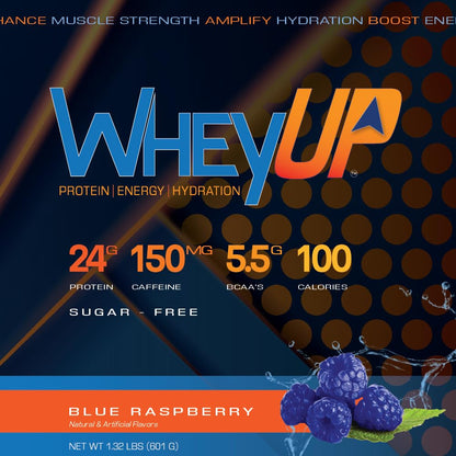 WheyUP Clear Whey Isolate Protein Powder, Blue Raspberry - 150mg Caffeine - 20 Servings WheyUPUS supplements