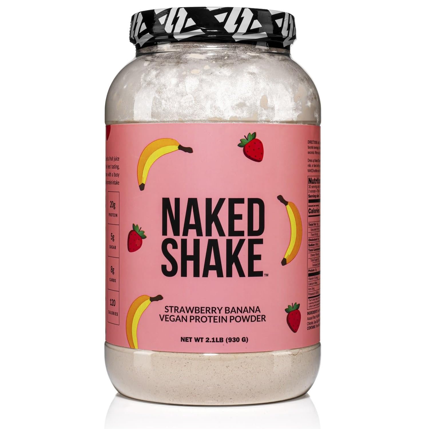 NAKED nutrition Naked Shake - Vegan Protein Powder, Strawberry Banana - Flavored Plant NAKEDUS supplements