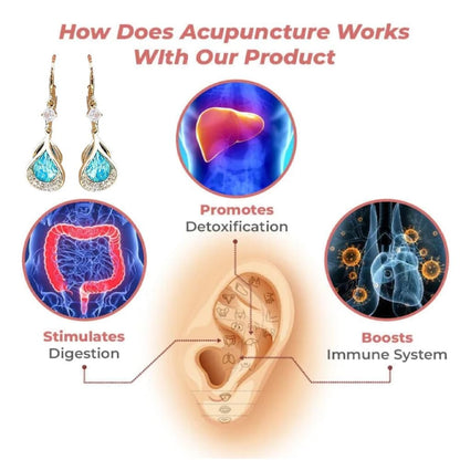 Lymphflow Magnetogen Earrings,Lymphatic Magnetotherapy Earrings,Lymphatic Earrings FleaCollarUS supplements