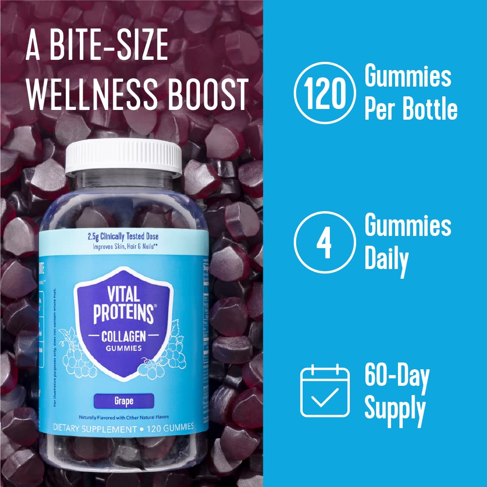 Vital Proteins Collagen Gummies, 2.5g of Clinically-Tested Collagen for Hair, Skin, Nails Vital ProteinsUS supplements