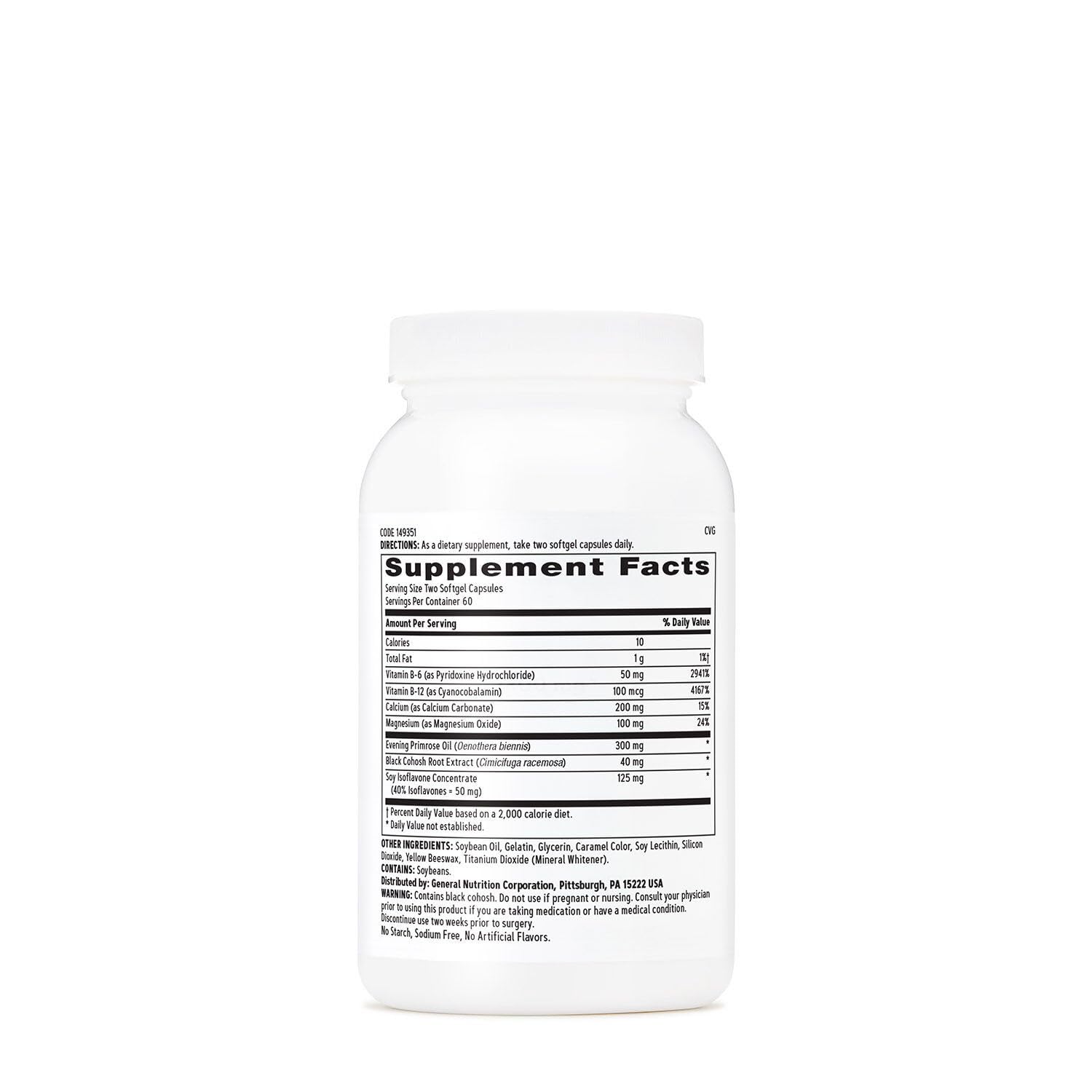 GNC Women's Phytoestrogen Formula, Supports Hormone and Mood Balance Plus Increased Energy, Targeted Relief for Menopause Symptoms, Daily Supplement, 120 Softgels GNCAu supplements