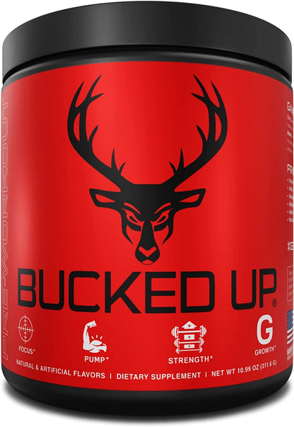 Bucked Up Pre Workout - Best Tasting - 6 Grams Citrulline, 2 Grams Beta Alanine Non Proprietary Blend, Powder (Strawberry Kiwi) Bucked UpUS supplements