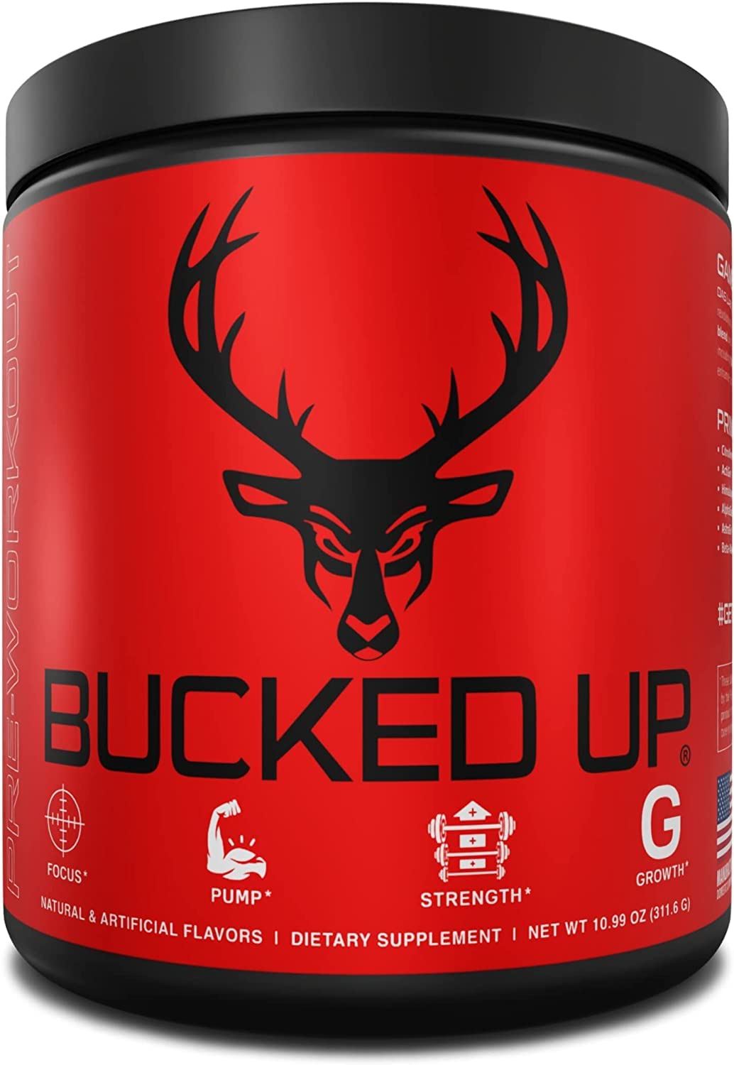 Bucked Up Pre Workout 6 Grams Citrulline, 2 Grams Beta Alanine, and 3 Other Registered Bucked UpAu supplements