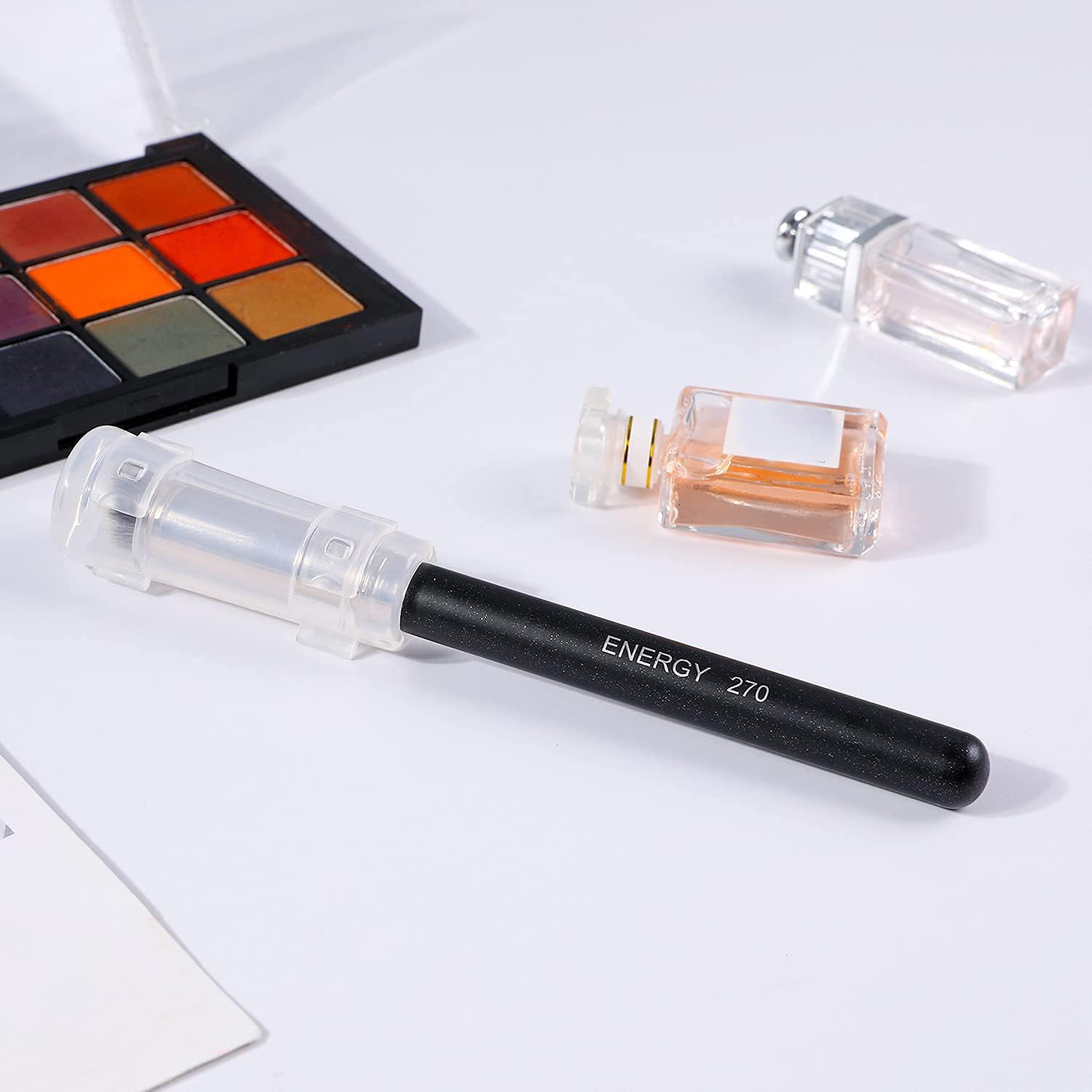 ENERGY Concealer Brush Under Eye Mini Angled Flat Top Kabuki Nose Contour Brush for Concealing Blending Setting Buffing with Powder Liquid Cream Cosmetic Pro Small Makeup Foundation brushes 270 ENERGYAu supplements