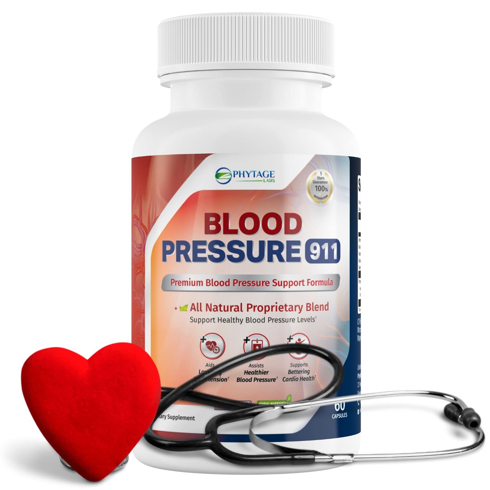 Phytage Labs Blood Pressure 911 Premium Supplement - BP Support Pills. 60 Capsules Phytage LabsAu supplements