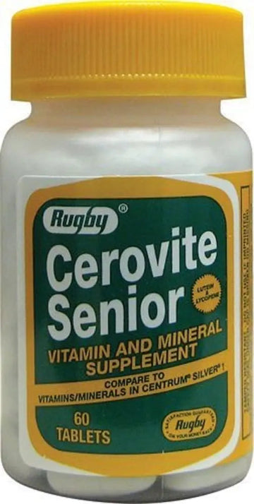 Rugby Cerovite Senior 60 CT (3 Pack) RUGBY LABORATORIESAu supplements