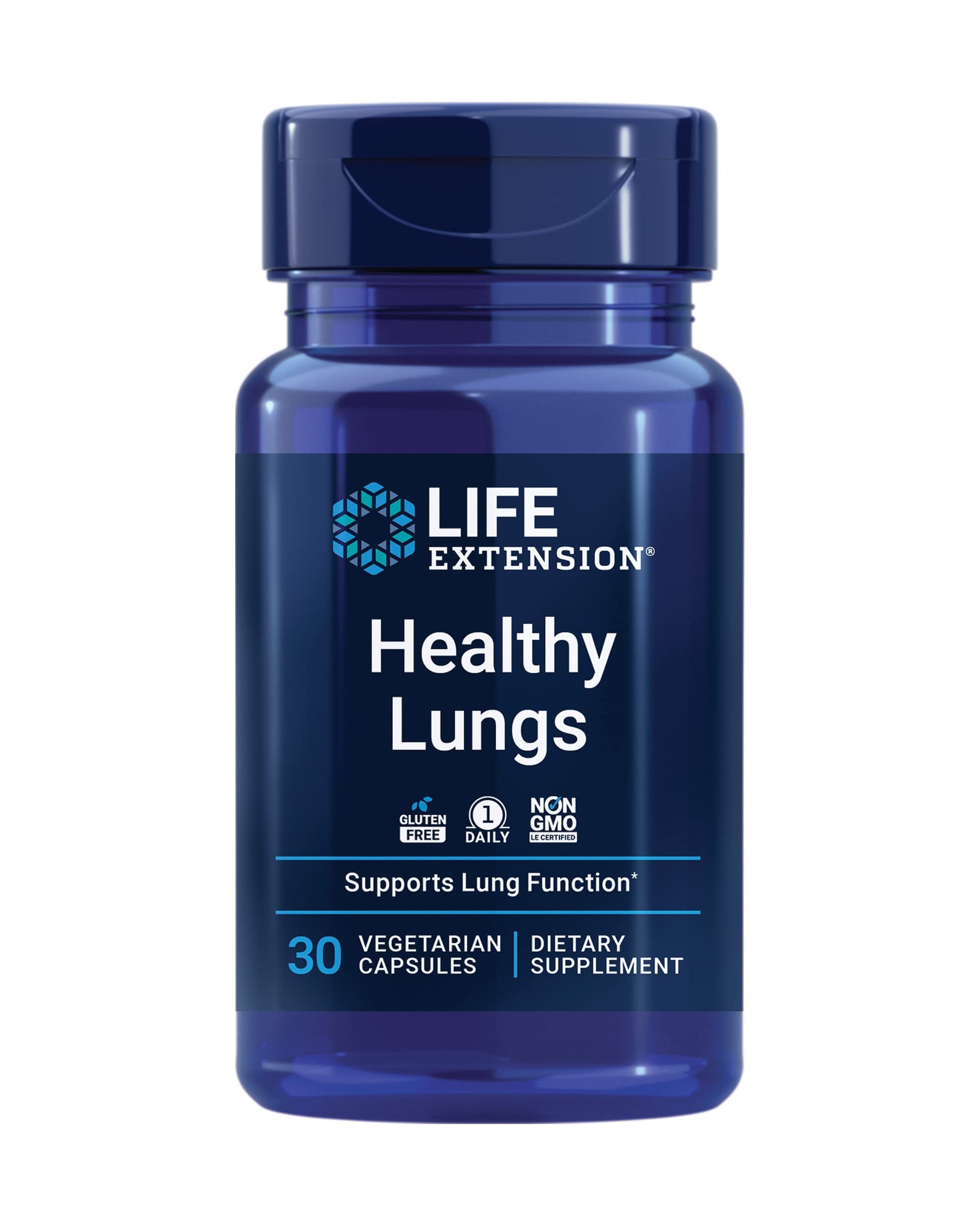 Life Extension Healthy Lungs, Respiratory Supplement, Lung Protection, Boswellia Serrata, Saffron Extract, Once-Daily, Gluten Free, Non-GMO, Vegetarian, 30 Capsules Life ExtensionAu supplements