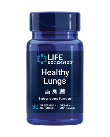 Life Extension Healthy Lungs, Respiratory Supplement, Lung Protection, Boswellia Serrata, Saffron Extract, Once-Daily, Gluten Free, Non-GMO, Vegetarian, 30 Capsules Life ExtensionAu supplements