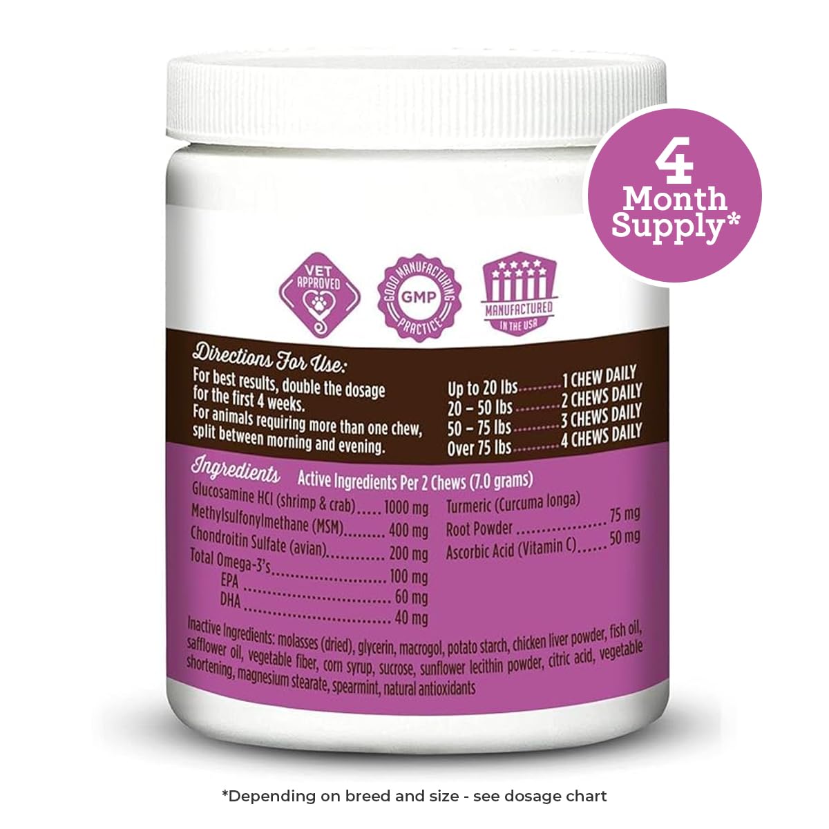 VetPro Dog Hip and Joint Supplement - Pain and Inflammation Relief Chews VetPro CompleteUS supplements