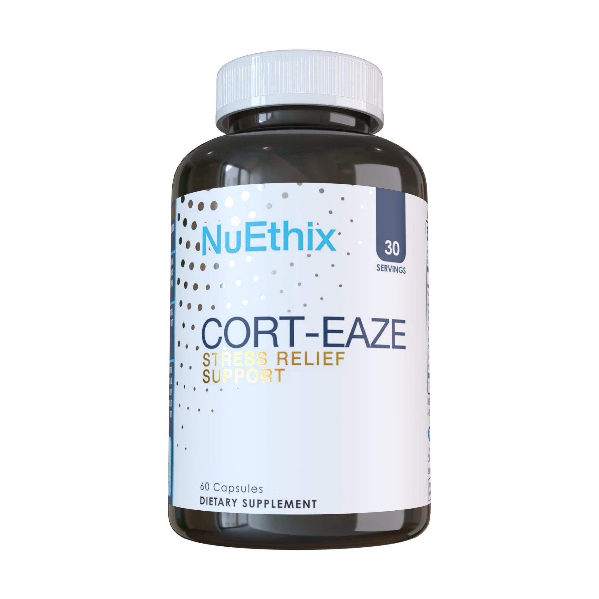 NuEthix Formulations Cort-Eaze - Cortisol Supplement - Health Support Supplement with Ashwagandha, L-Theanine & Rhodiola Rosea - Relaxation and Deep Sleep, 60 Capsules, 30 Servings NuEthix FormulationsAu supplements