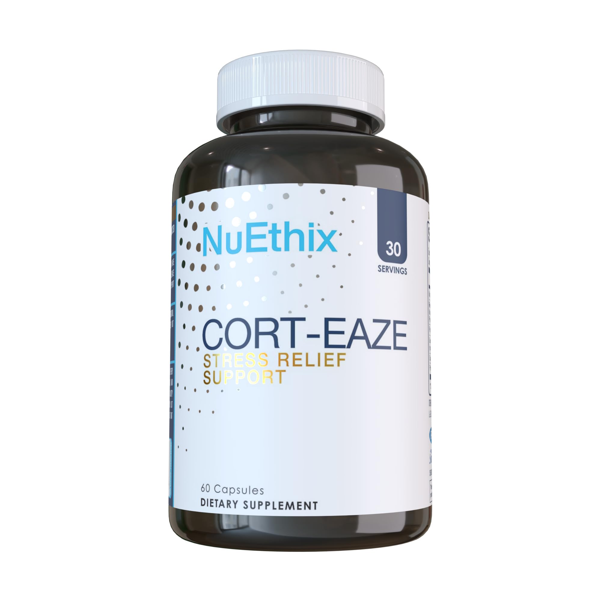 NuEthix Formulations Cort-Eaze - Cortisol Supplement - Health Support Supplement with Ashwagandha, L-Theanine & Rhodiola Rosea - Relaxation and Deep Sleep, 60 Capsules, 30 Servings NuEthix FormulationsAu supplements