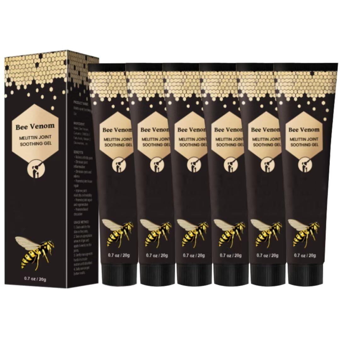 ETKOVNJ 6 Packs Bee Venom Cream, Bee Venom Bone Gel Joint Gel for Neck, Waist, Back of Hands, Feet and Legs ETKOVNJAu supplements