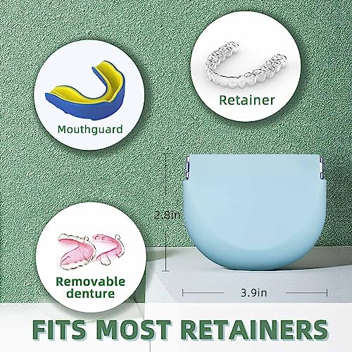 2 Pack Silicone Retainer Case with Lanyard Soft Slim Cute Aligner Case Holder Dental Thin onbuwwsUS supplements