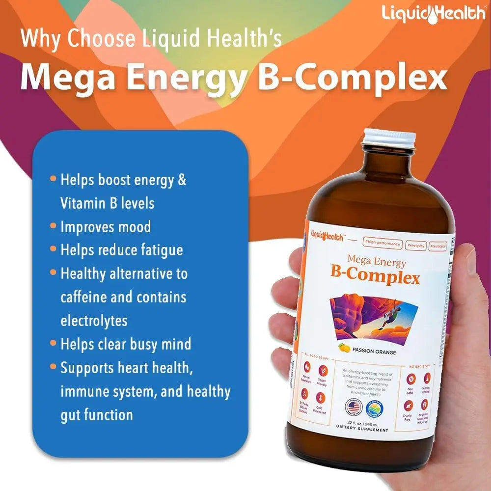 LIQUIDHEALTH Complete Multiple & Mega Energy B-Complex Daily Liquid Vitamins Bundle for Adults - Immune System Support, Increase Energy, Gut & Heart Health LIQUIDHEALTHAu supplements