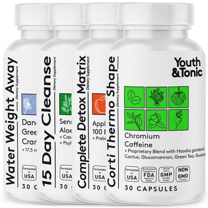 Youth & Tonic CortiThermo Shape Detox Cleanse Kick Off Weight Management - 120 Pills Youth & TonicUS supplements