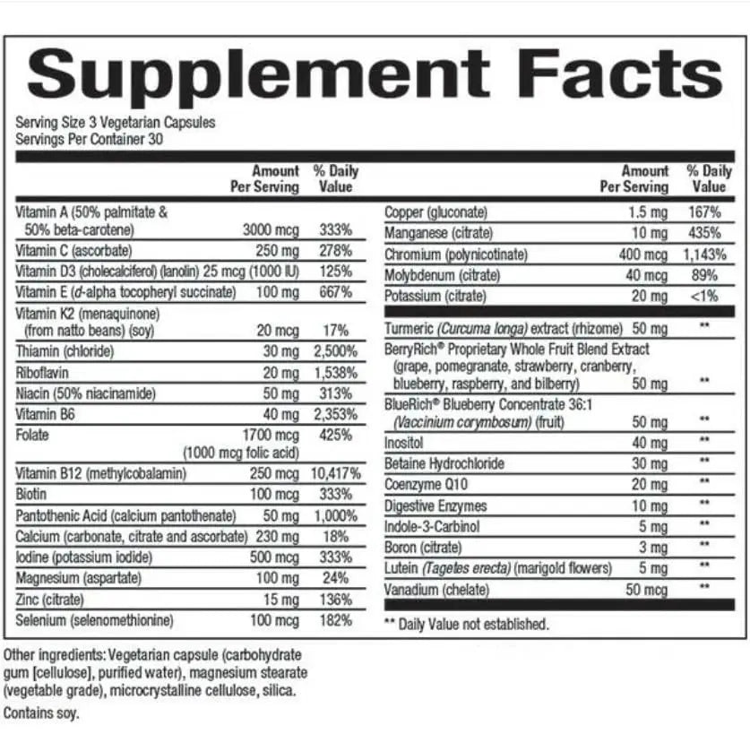 MultiFactors by Natural Factors, Women's 50+ Multivitamin & Mineral Formula, Dietary Supplement for Nutritional Support, 90 capsules (30 servings) Natural FactorsAu supplements