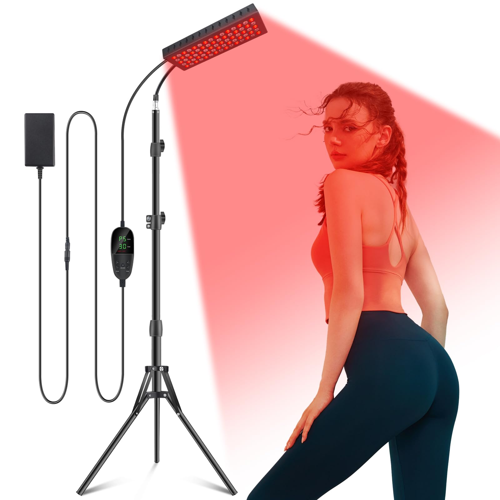 Infrared Red Light Therapy Lamp: Heating Pad Pain Relief for Body 75 LEDs Red Light AstarexinAu supplements