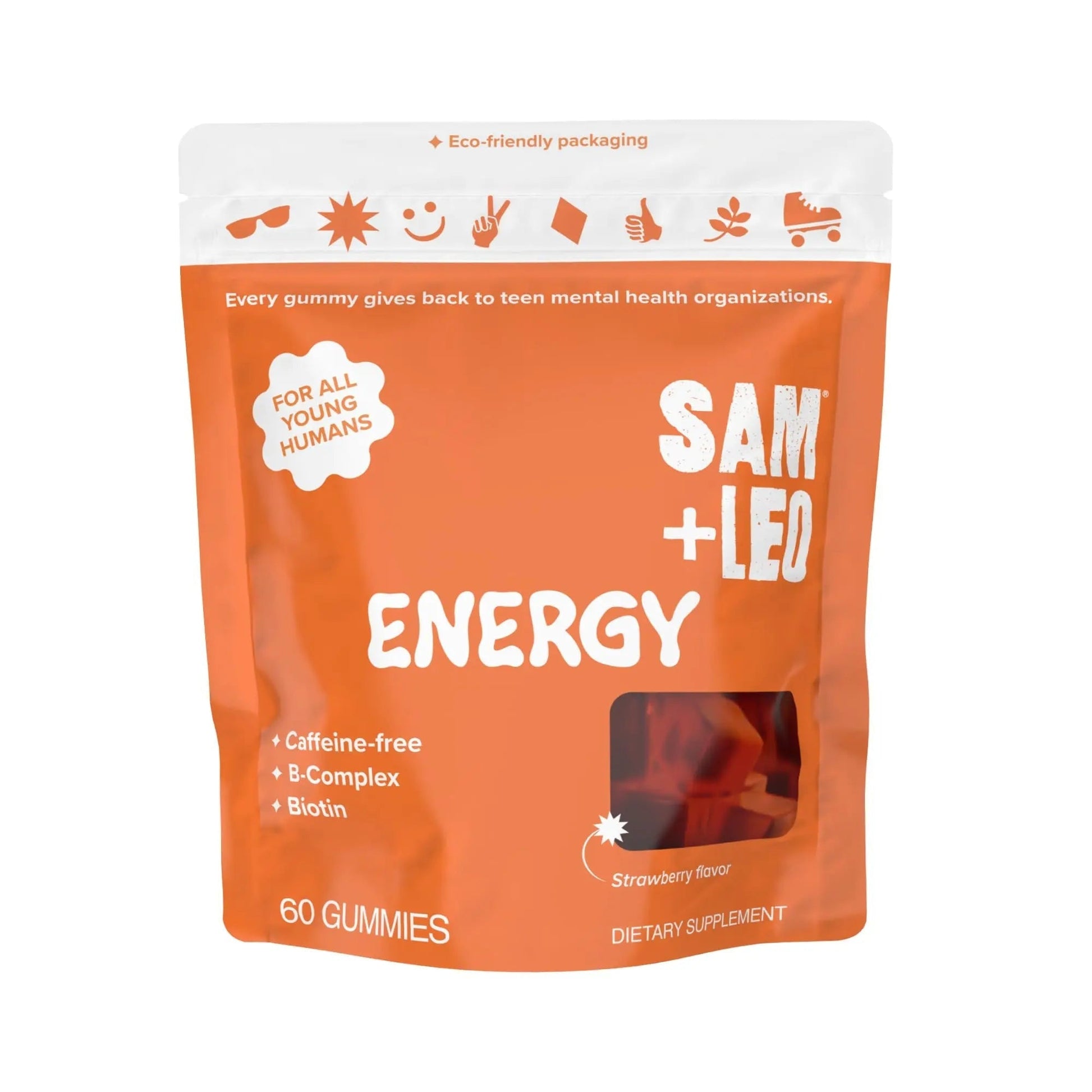 SAM+LEO Vitamin B Complex Gummies with Biotin for Kids & Teens - Caffeine-Free Focus & Energy Support Supplement Gummies | SAM+LEOAu supplements