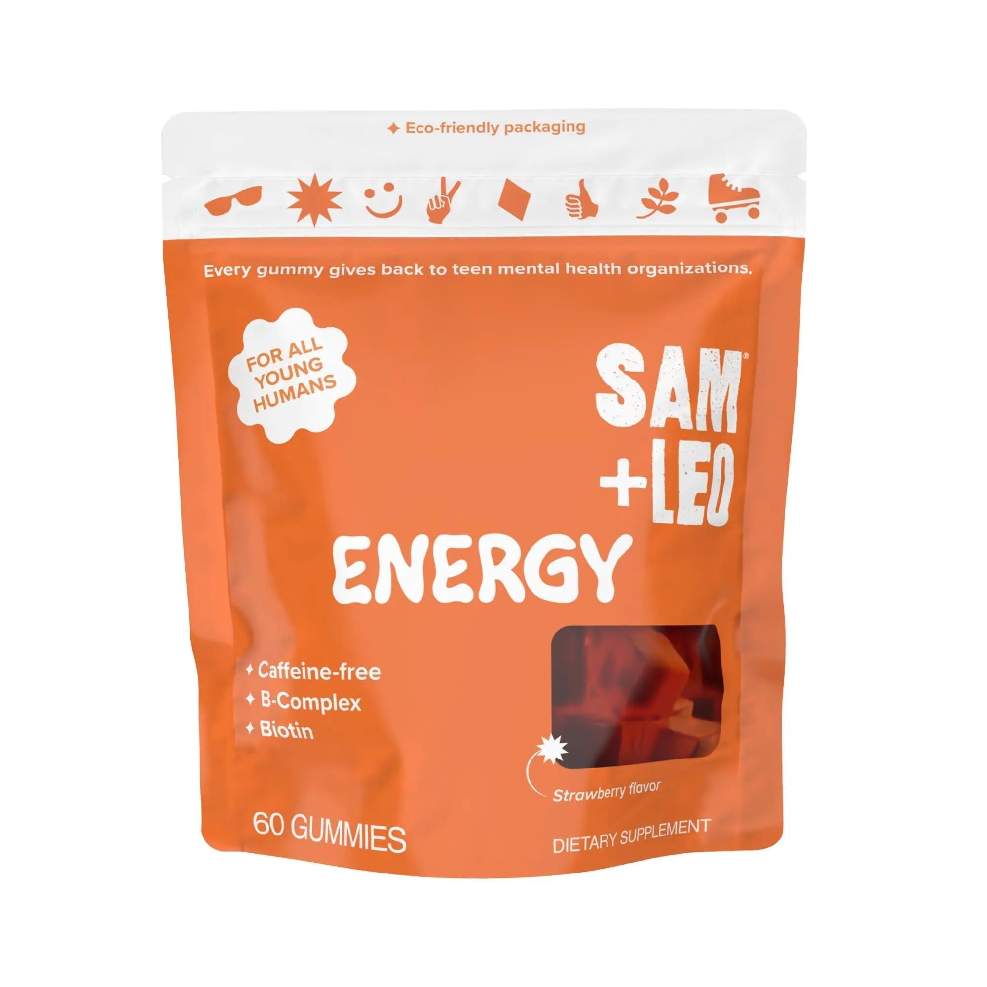 SAM+LEO Vitamin B Complex Gummies with Biotin for Kids & Teens - Caffeine-Free Focus & Energy Support Supplement Gummies | SAM+LEOAu supplements